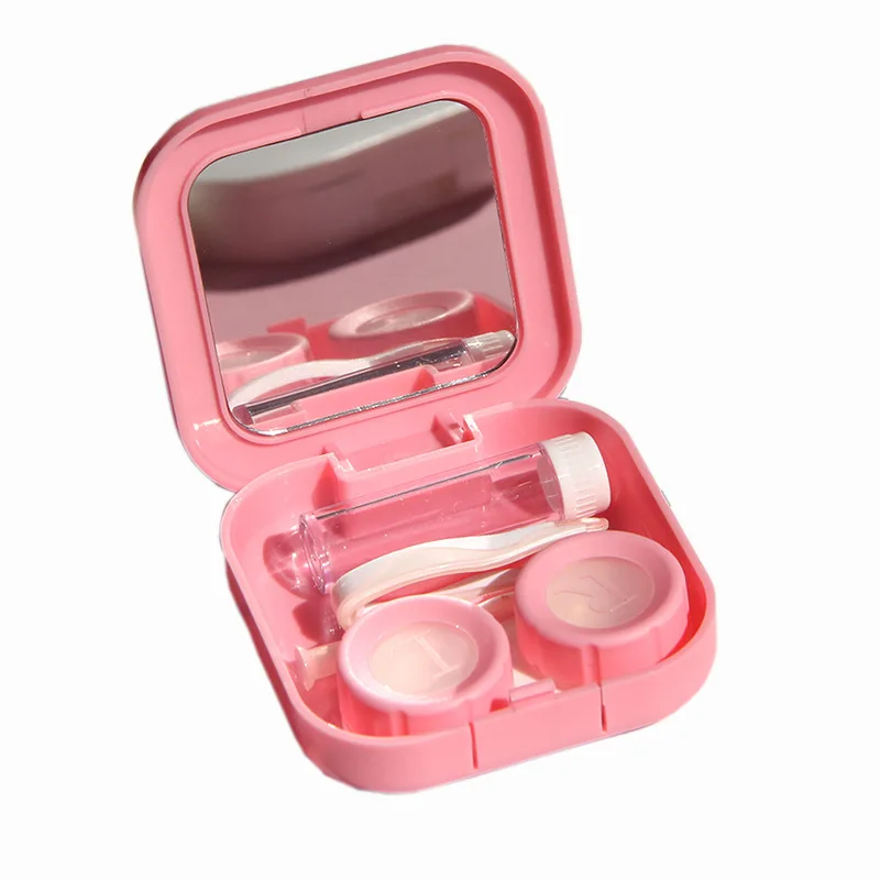 

Cosmetic Contact Lenses Box with Mirror Lens Tweezers Fruit Cute Contact Lens Case Travel Glasses Container Eyewear Accessories