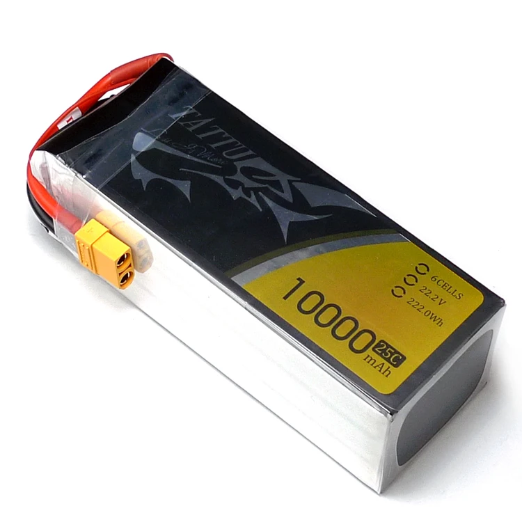 

Tattu 4S 14,8 V 25C 10000mah литиевая батарея 6S 22,2 V 25C литиевая батарея для квадрокоптера дрона