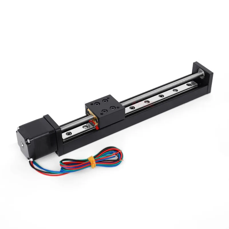 

50mm 100mm 150mm 200mm T6 T-type Slide Table Rail Linear Stage Transport Guide Platform lead 1/2/4/6mm NEMA11 28MM Stepper Motor