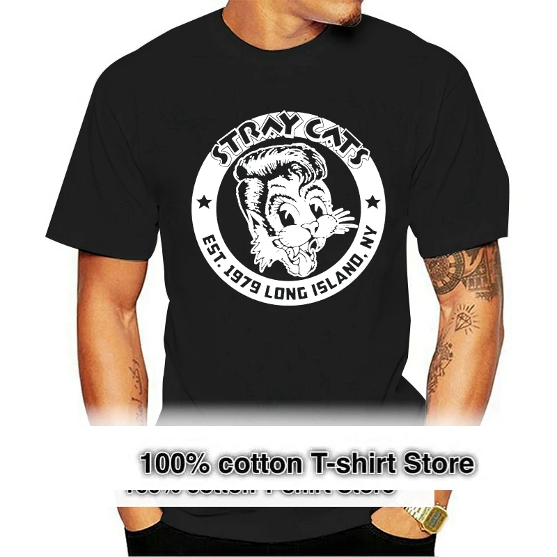 

Stray Cats 'Est 1979' T-Shirt NEW Cotton Tee Shirt For Youth Middle-age The Old