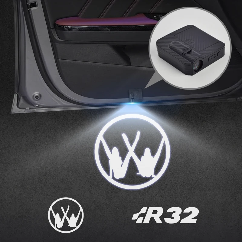 

For R32 Sexy Girl Emblem MK3 MK4 MK5 MK6 MK7 tiguan Touran Car Door Light Welcome Lamp Wireless Laser Projector Auto Decoration