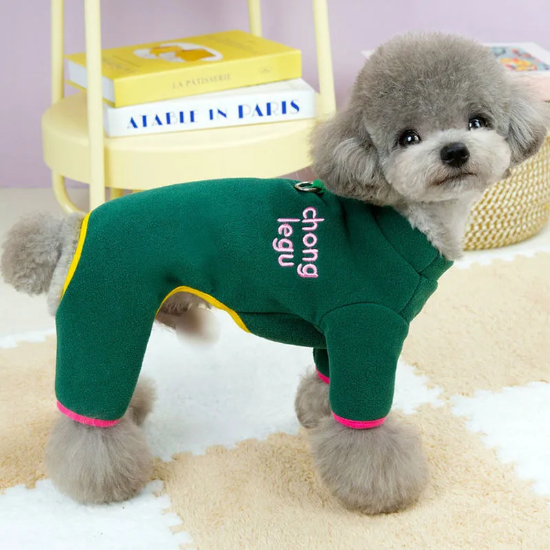 Пижамный комбинезон для кошек и собак зимняя флисовая одежда на 4 лапы теплый