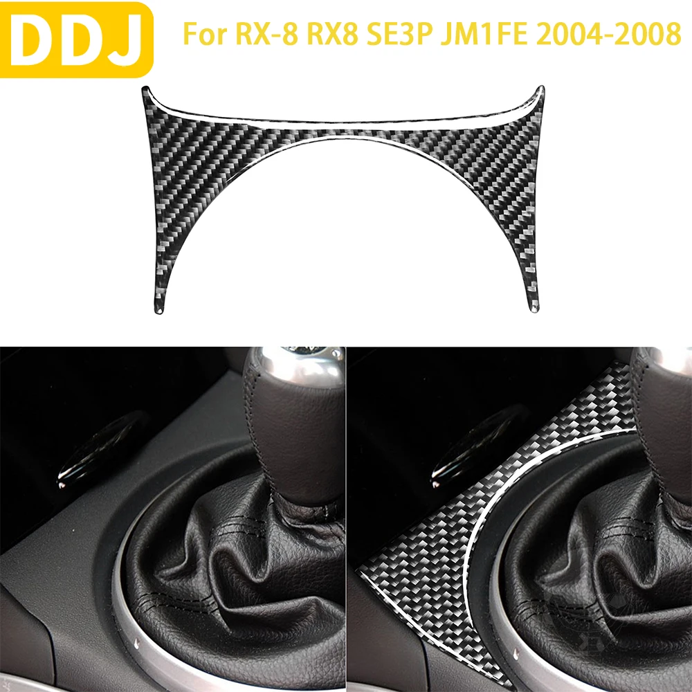 

For Mazda RX-8 RX8 SE3P JM1FE 2004-2008 Accessories Half Front Gear Shift Panel Shifter Carbon Fiber Modified Interior Sticker