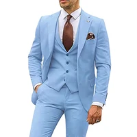 male suit party business casual groom tuxedos jacket sets notched lapel 3 piece %ef%bc%88blazer vest pants%ef%bc%89slim fit costume homme