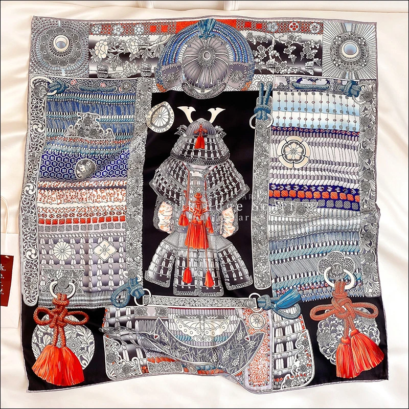 Роскошный шелковый шарф 90*90 роскошные дизайнерские брендовые шелковые шарфы