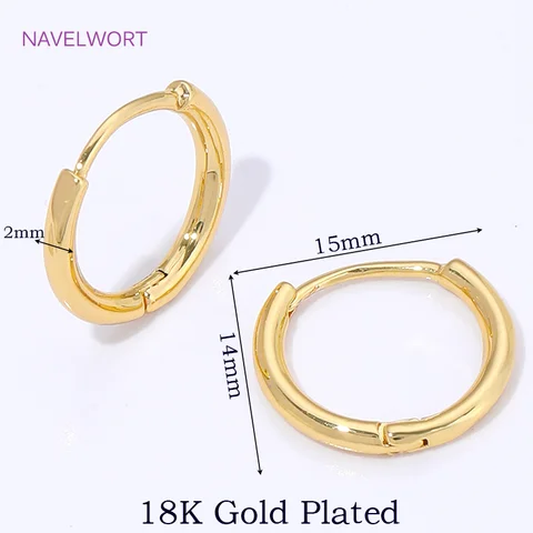 Серьги-кольца NAVELWORT золотые позолоченные