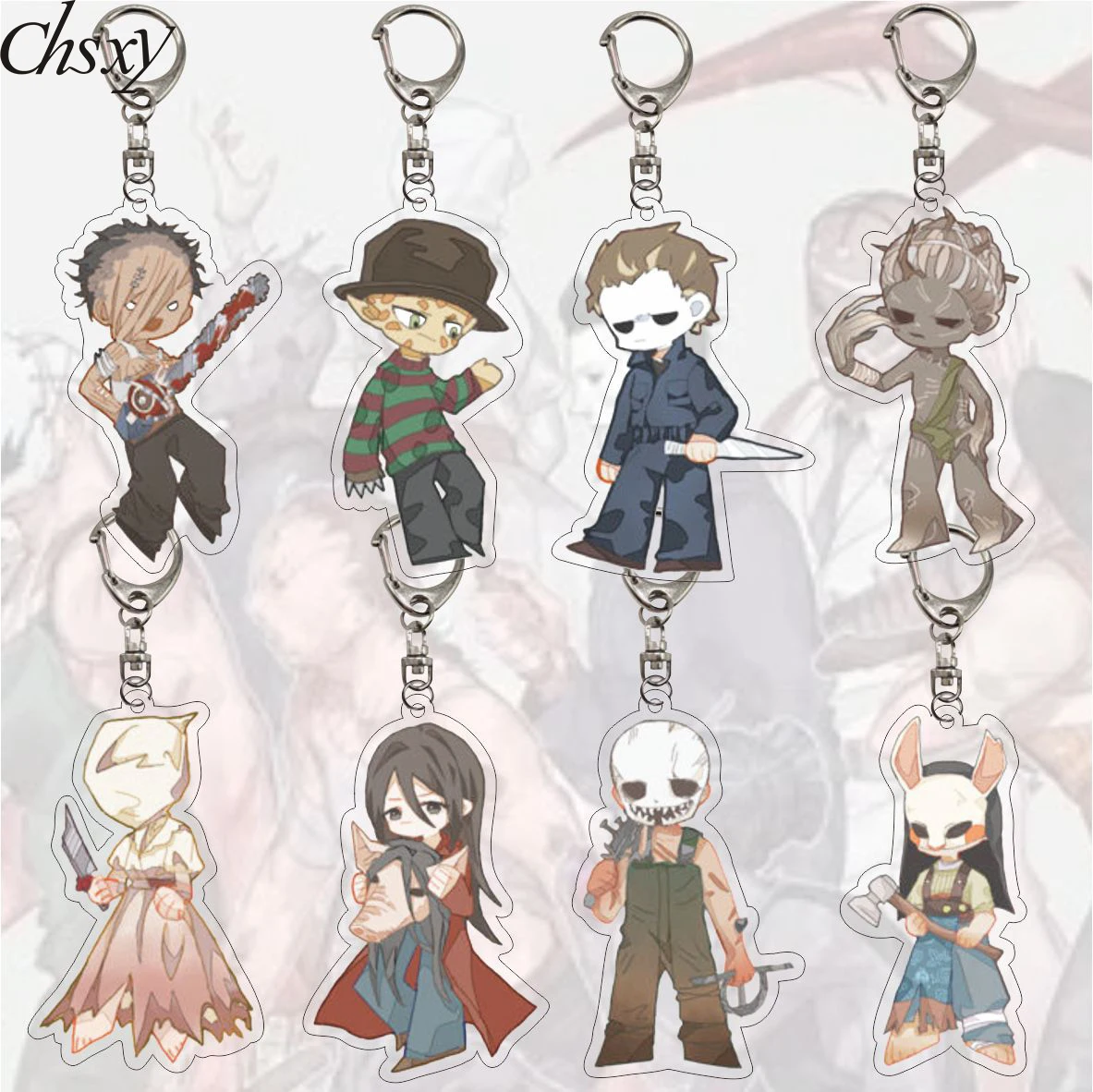 

Game Dead By Daylight Acrylic Keychain Cute Cartoon Figures Double Side Keyring Bag Decor Charm Key Chains Pendant Accessories