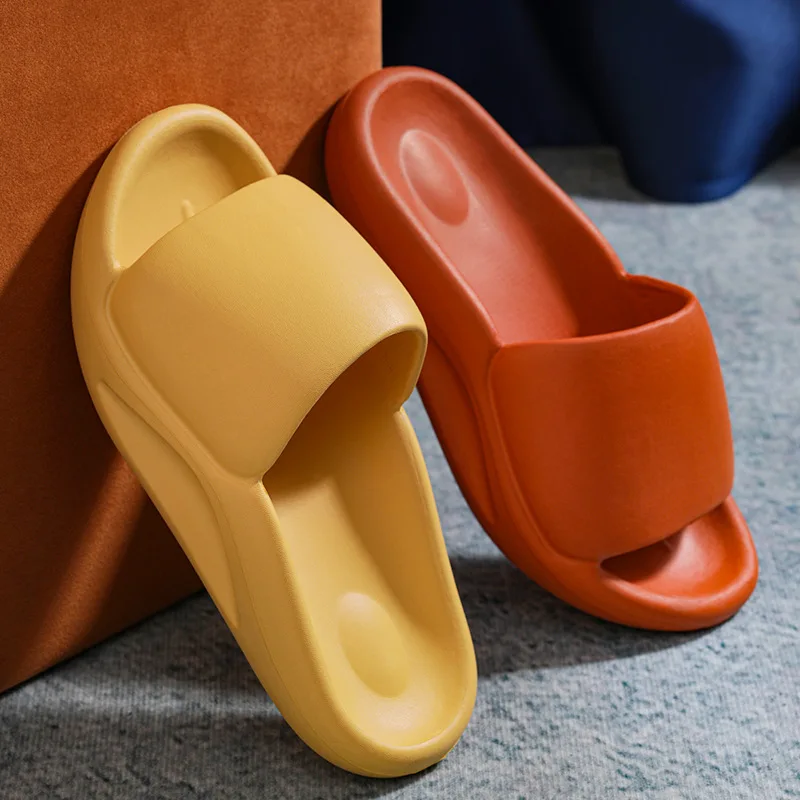 

Minimalist Household Fashion Slippers Men Women Summer Indoor Slides Bathing Non-Slip Bathroom Thick-Soled Slippers