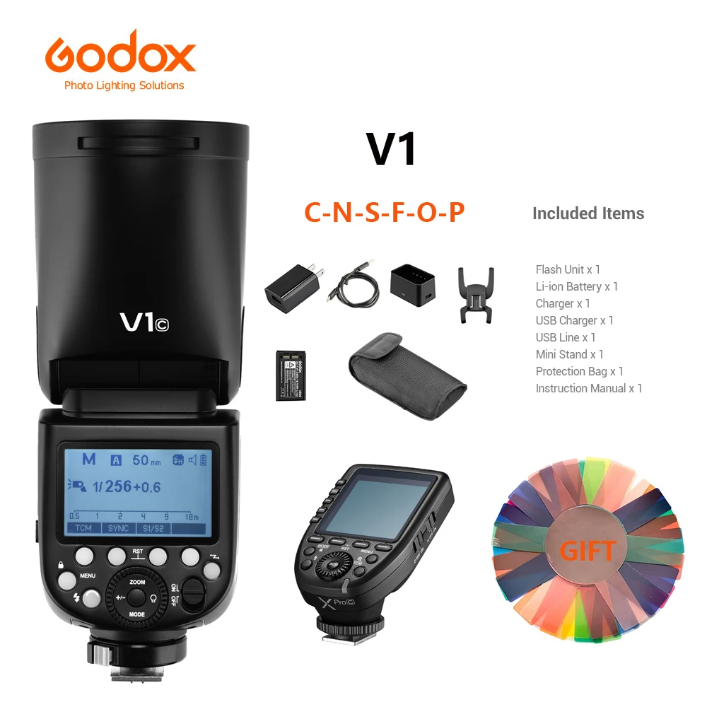 

Godox V1 Flash V1C V1N V1S V1F V1O V1P TTL 1/8000s HSS lithium battery Speedlite Flash for Canon Nikon Sony Fuji Olympus Pentax