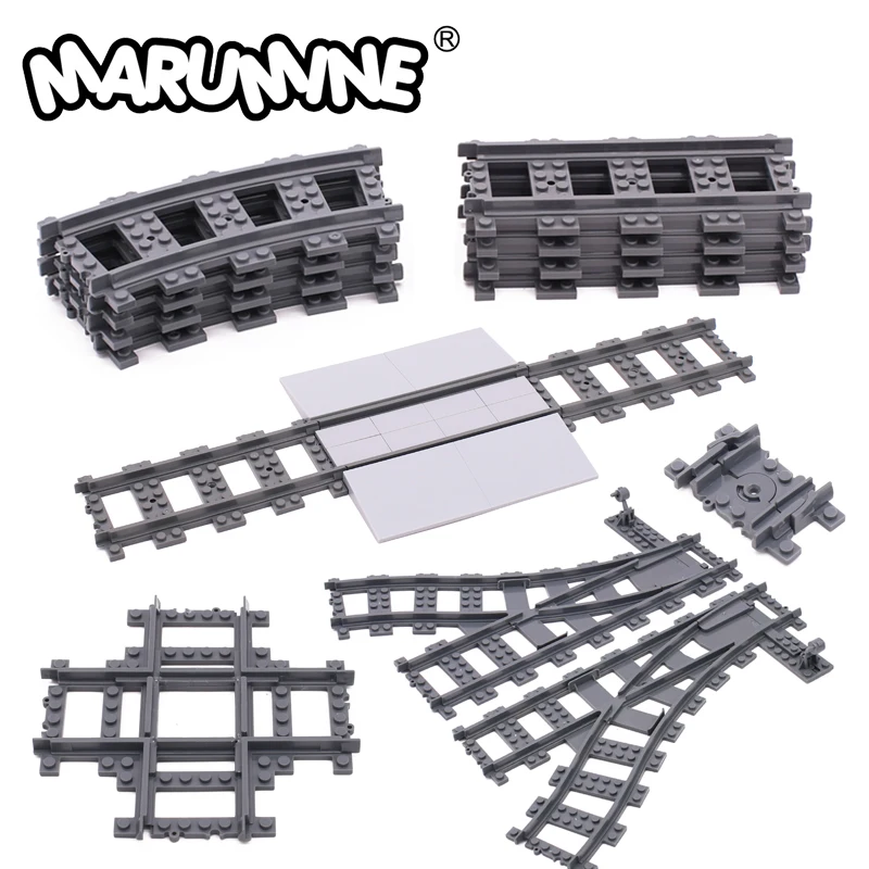 

Marumine Idea Railway Tracks Train Flexible Switch Straight Curved Cross Rail Track 53400 88492 2861 2859 MOC Build Block Street