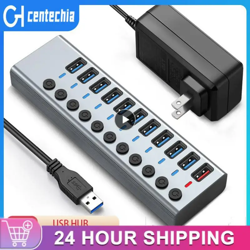 

1~4PCS HUB 3.0 External Power Adapter 5/8/11 Ports USB Hub Splitter Switch 12V 4A Power Adapter For Tablet Laptop PC US EU