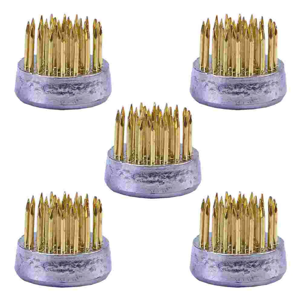 

5 Pcs Flower Arrangement Base Flower Arrangement Needle Floral Frogs for Vase Pin Holder for Flowers