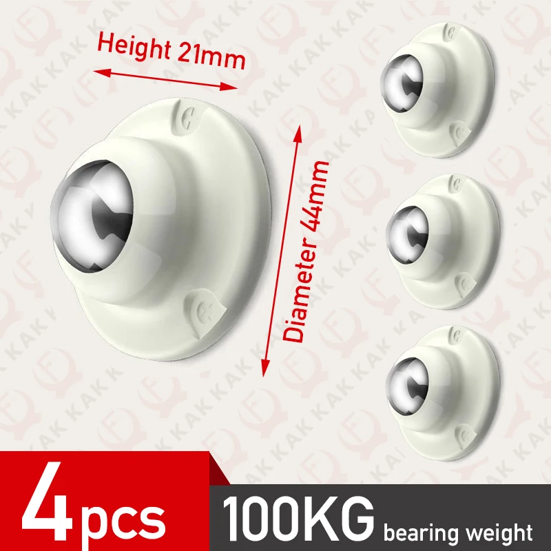 

12 шт., самоклеящиеся ролики из нержавеющей стали, 100 кг Ролики для мебели из нержавеющей стали