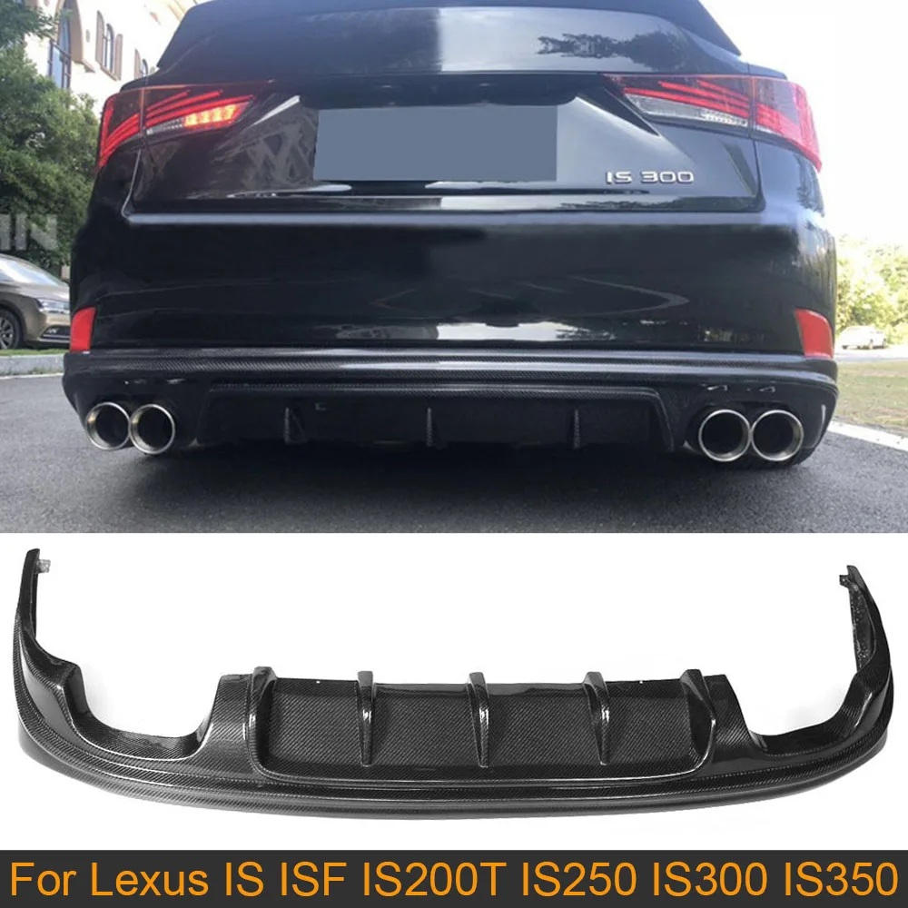 

Carbon Fiber Rear Bumper Diffuser Lip Spoiler For Lexus IS ISF Sedan 4 Door IS200T IS250 IS300 IS350 13-16 Rear Bumper Diffuser