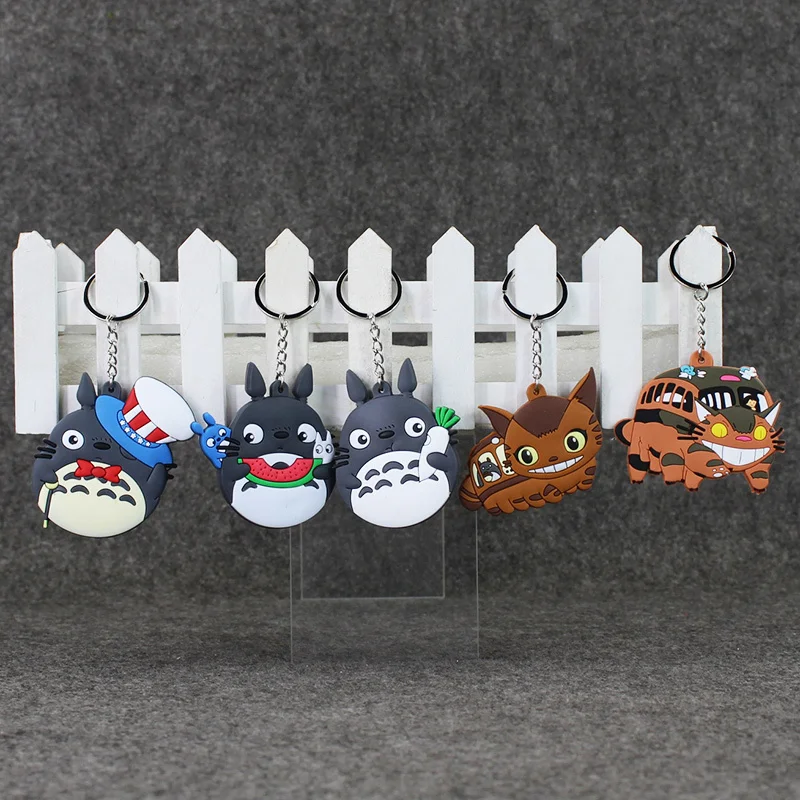 

Новое поступление 5 шт./лот hayao miyazaki аниме подвеска Мой сосед Тоторо силиконовый брелок для ключей