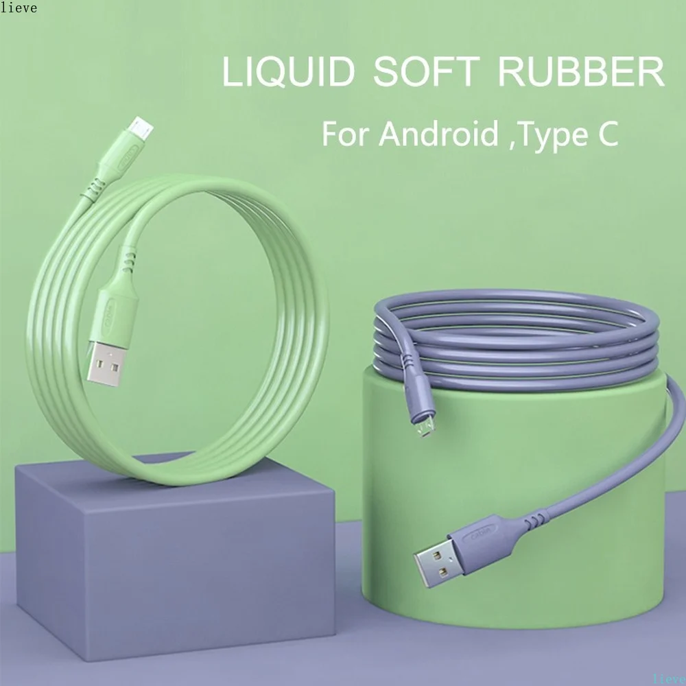 

2022New Liquid Silicone Date Cable , Mobile Phone USB Fast Charge Cable Wire For Samsung Xiaomi Redmi Huawei Android Phones