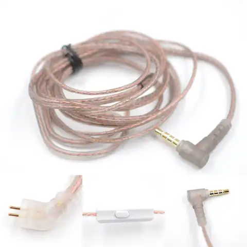 Плоский Модернизированный кабель из бескислородной меди высокой степени очистки, 0,75 мм, контактный кабель B/C для KZ/CCA ZST ZSR ZSN PRO гарнитуры