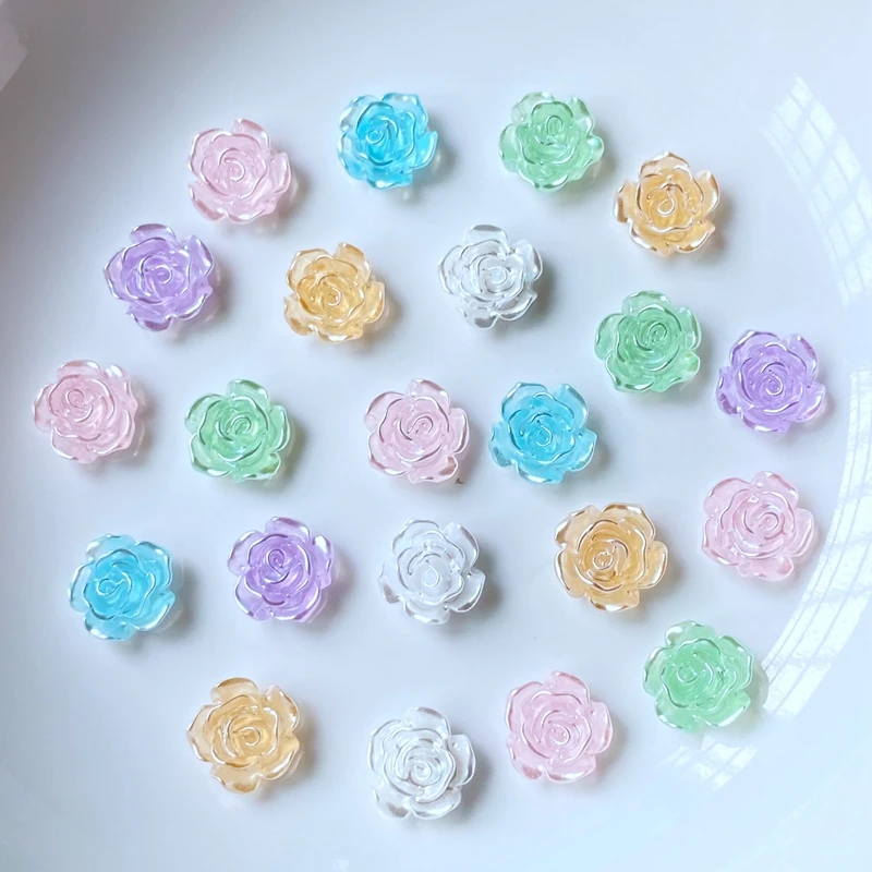 

100 шт Новый милый мини цветок полимерная фигурка ремесла Flatback кабошон орнамент ювелирные изделия Аксессуары для волос