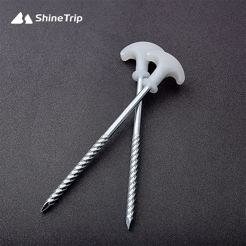 

2pcs Camping Nails Outdoor Camping Tent Tent Pull Galvanized Iron Windproof Nails Fluorescent Design Camp Parts