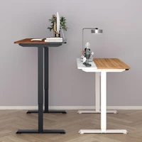 powered computer desk electric floor standing desk smart office table with wireless charging