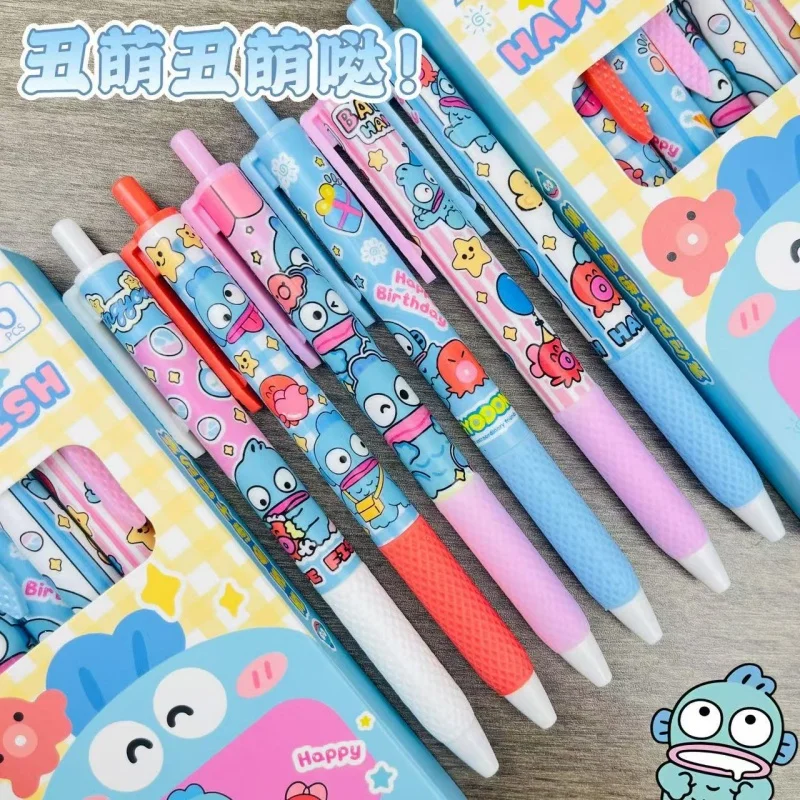 Фото 60 шт./лот Sanrio Hangyodon Press гелевая ручка милые 0,5 мм черные чернила ручки для подписи рекламный подарок офисные школьные принадлежности №1