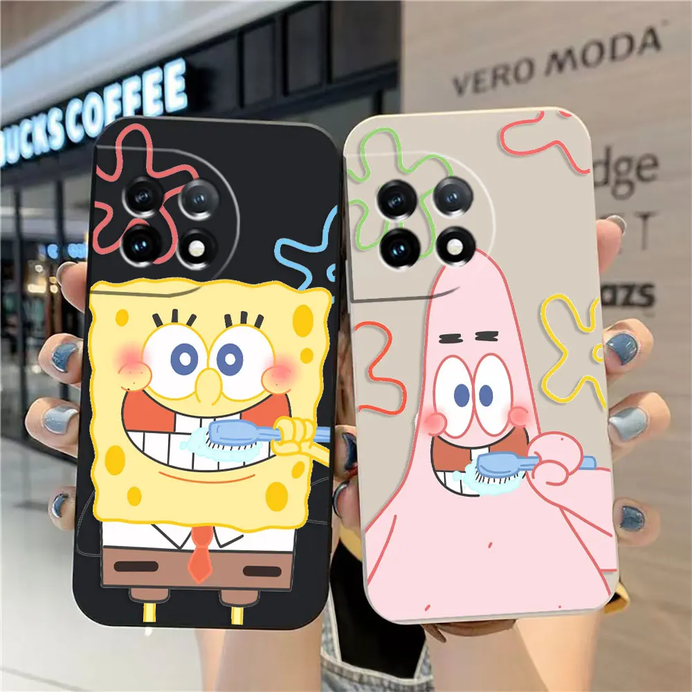 

Funny S-SpongeBob Patrick Star Cartoon Case For Oneplus 11 10 9 9R 9RT 8 8T 7 7T ACE 2 2V NORD CE 2 Pro Colour Case Funda Shell