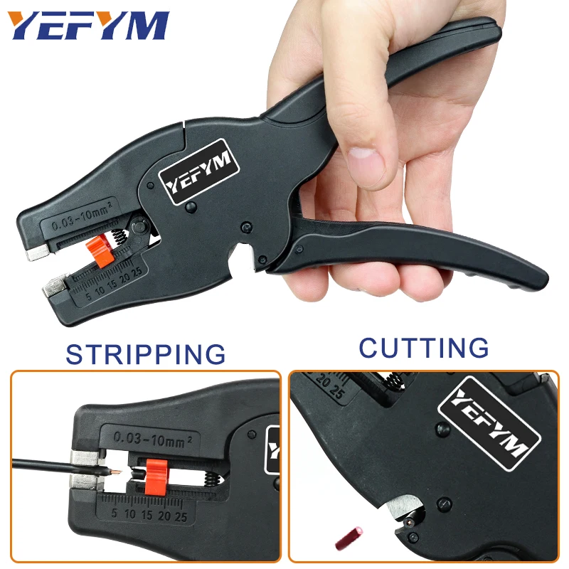 

Automatic Wire Stripper Cutter YE-D10 Pliers,2 in 1 Heavy Duty Tools for Wire Stripping,Cutting 0.03-10mm²/32-7AWG repair Tool
