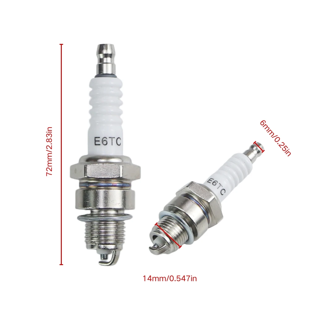 Свеча зажигания E6TC для мотоциклов Suzuki GN125, EN125, GS125, AX100, Honda CG125, YBR125, 125cc, замена оригинальной свечи. (art.: 3920dc6fa0d6e) - 3920dc6fa0d6e