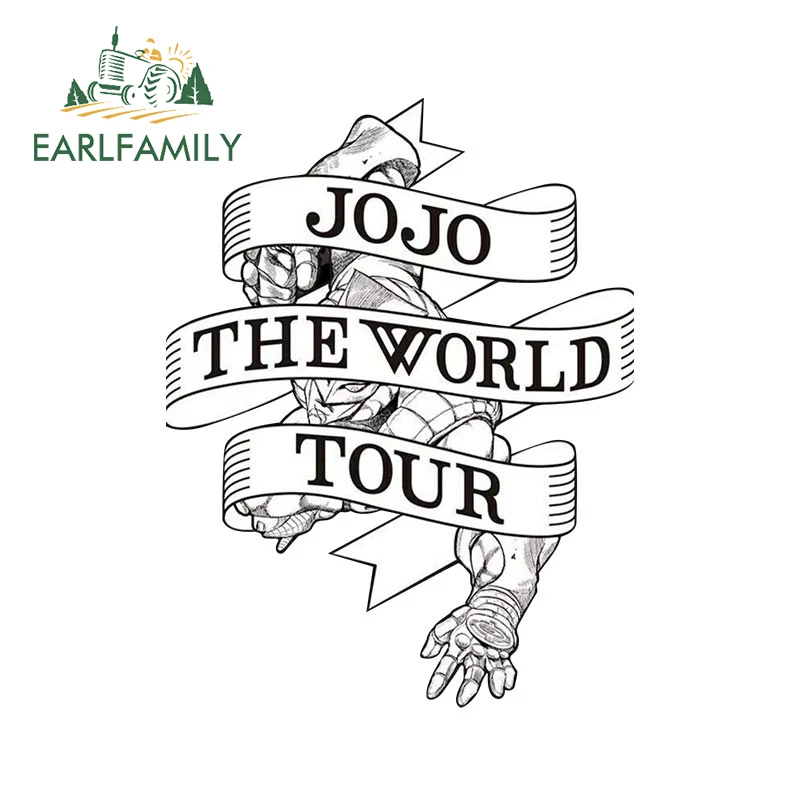 EARLFAMILY 13см х 10см для JoJo Bizarre Adventure Наклейки на автомобильные аксессуары JDM SUV Наклейки Водонепроницаемые солнцезащитные аниме украшения.