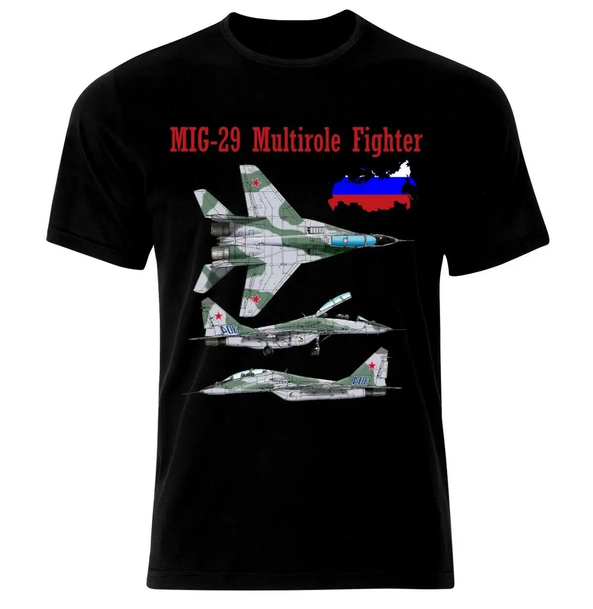 

USSR Russia Mig 29 Jet Fighter Aircraft T-Shirt. Summer Cotton Short Sleeve O-Neck Men's T Shirt New S-3XL