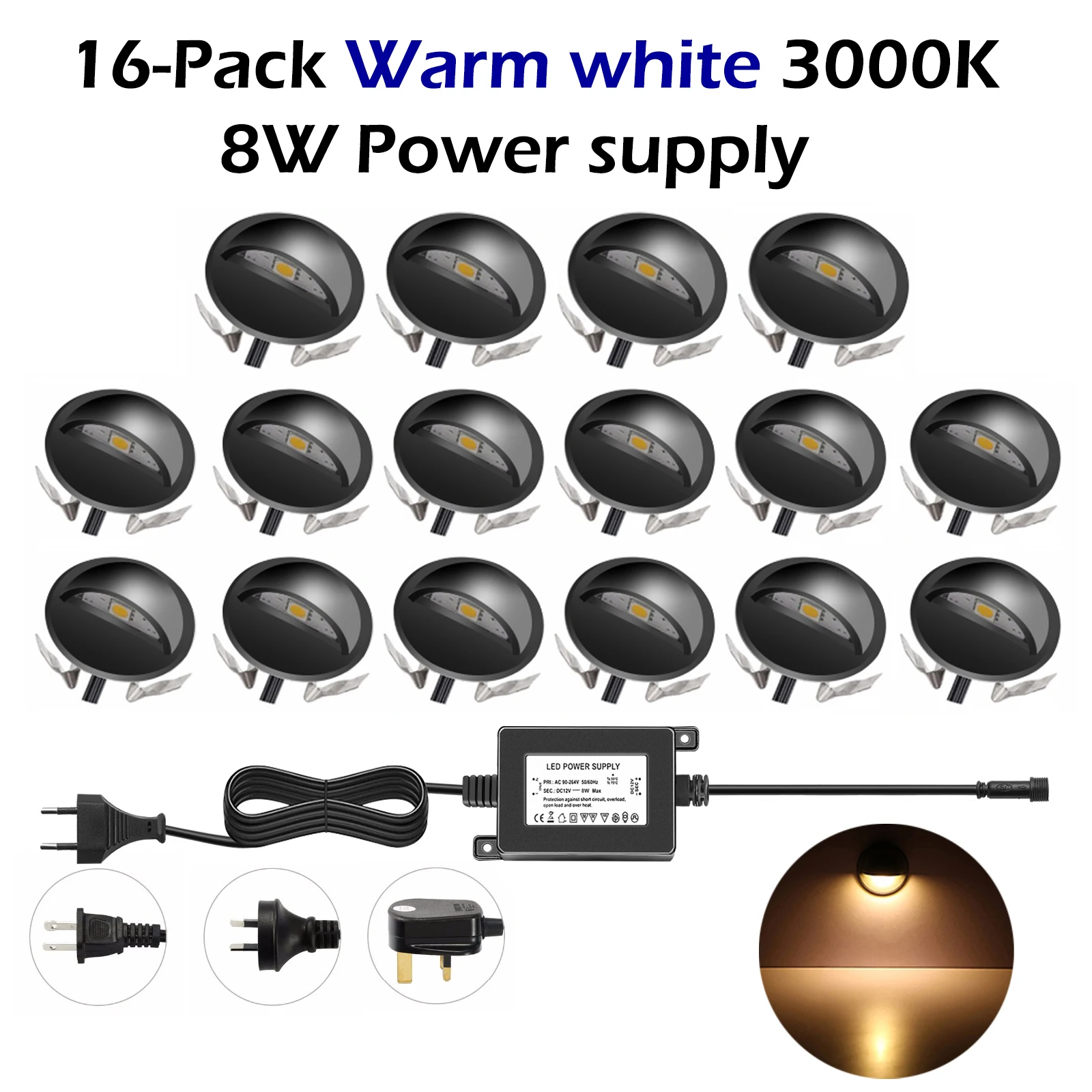 

Светодиодные подземные светильники QACA, 10/16 шт., для сада