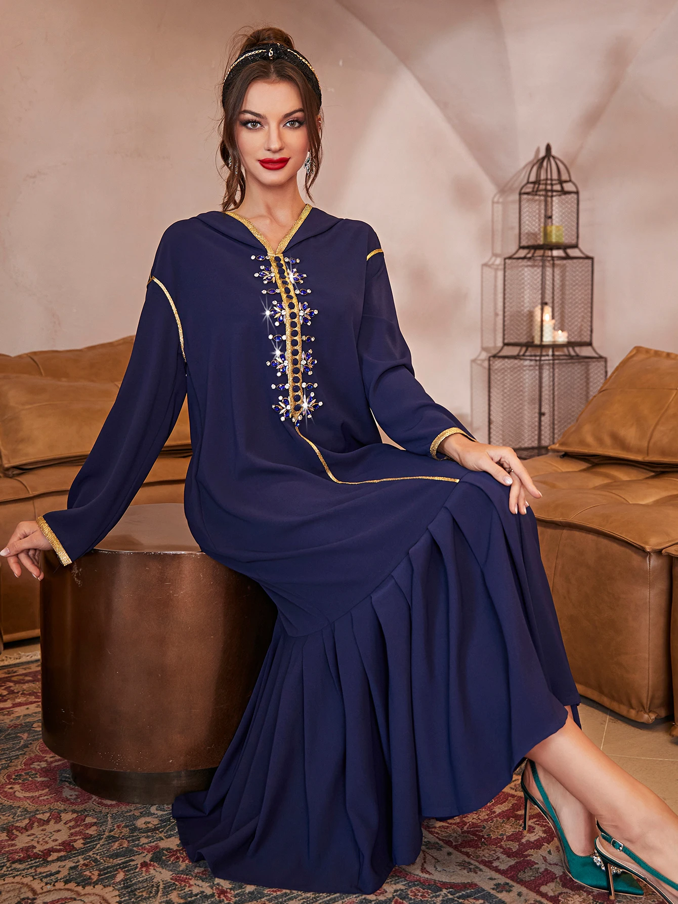 Ramadan Dress Dubai Abaya Femme Musulman Long Dress Modest Islam Turkey African Dresses For Women Moroccan Caftan Evening Kaftan