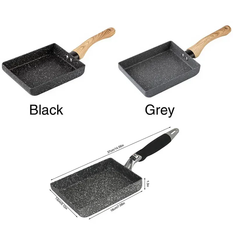 Сковорода для жарки Tamagoyaki омлет черная антипригарная сковорода блинов кухонный