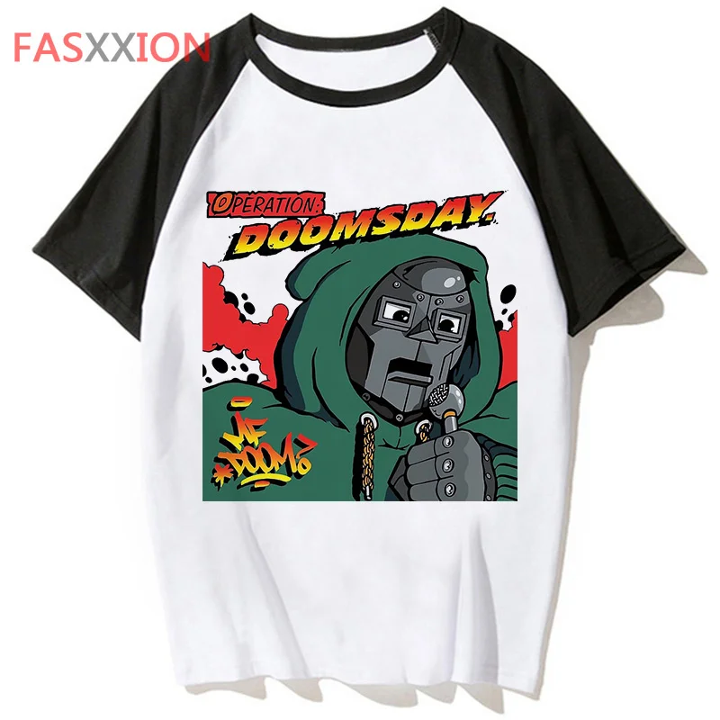 Футболка Mf Doom Мужская в стиле Харадзюку милая одежда для пар топы футболки с