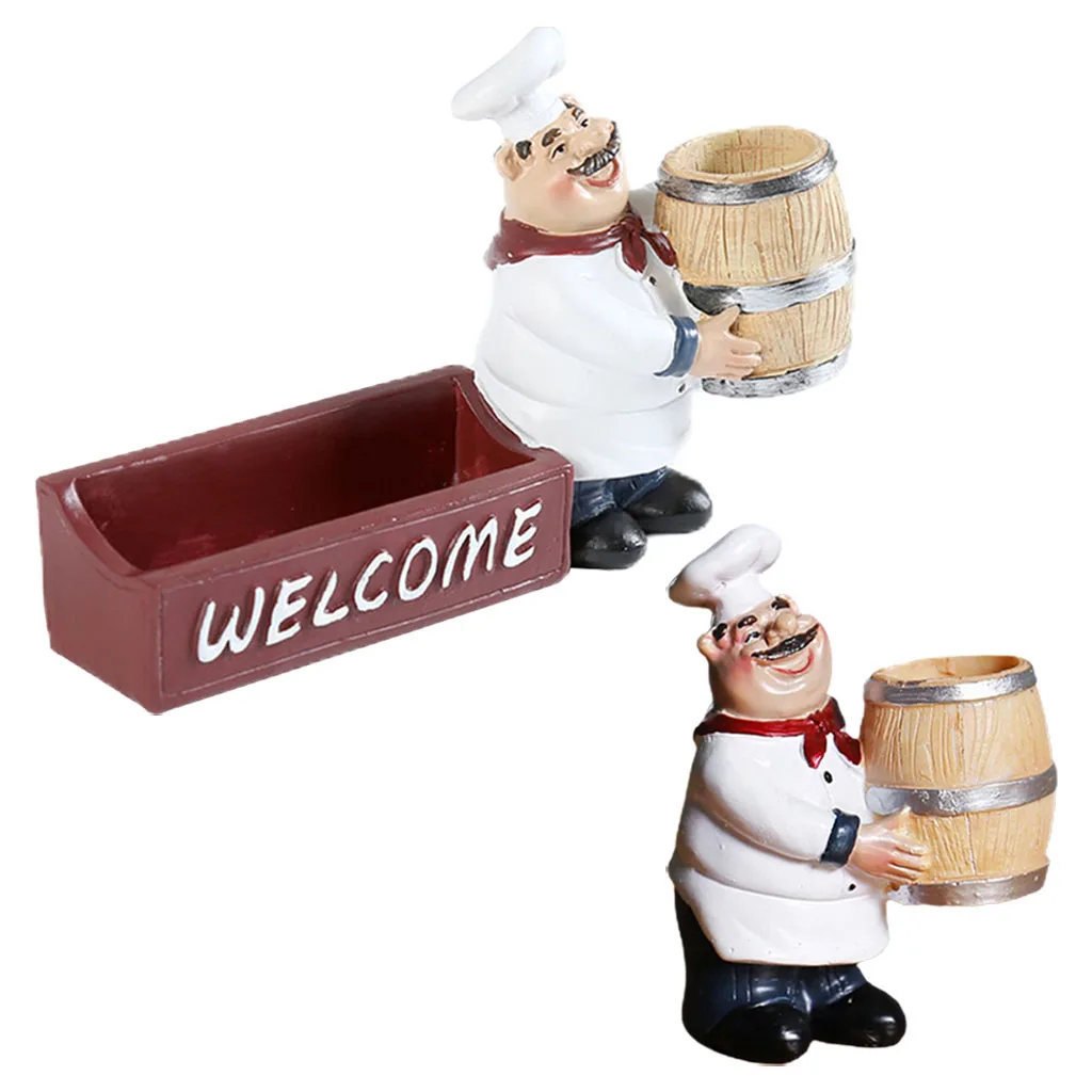 Реалистичная статуя шеф-повара держатели для зубочисток повар украшения стола