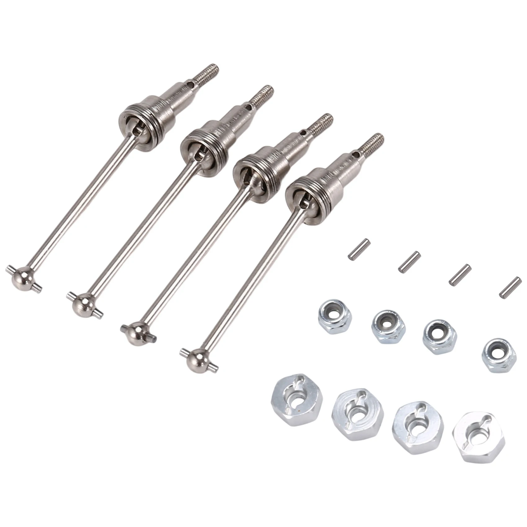 

4Pcs Metal Drive Shaft CVD & Wheel Hex for Haiboxing HBX 18856 18857 18858 18859 18859A 18859E 1/18 RC Car Upgrade Parts