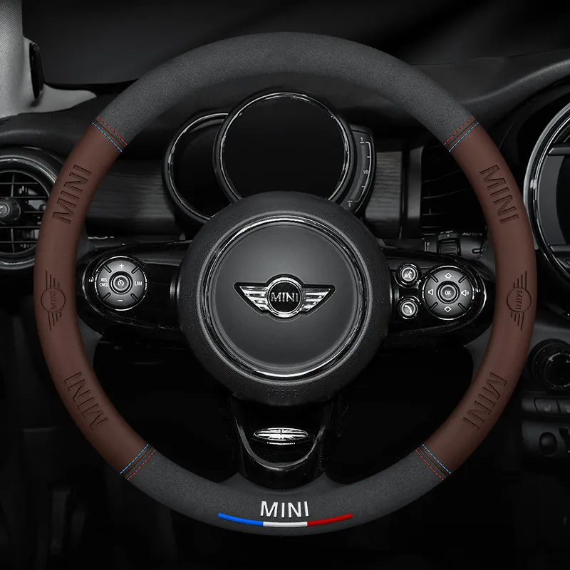 

Car Steering Wheel Cover Car Steering Wheel Cover For Mini Cooper S JCW R53 R55 R56 R60 R61 F54 F55 F56 F60 Car Accessories