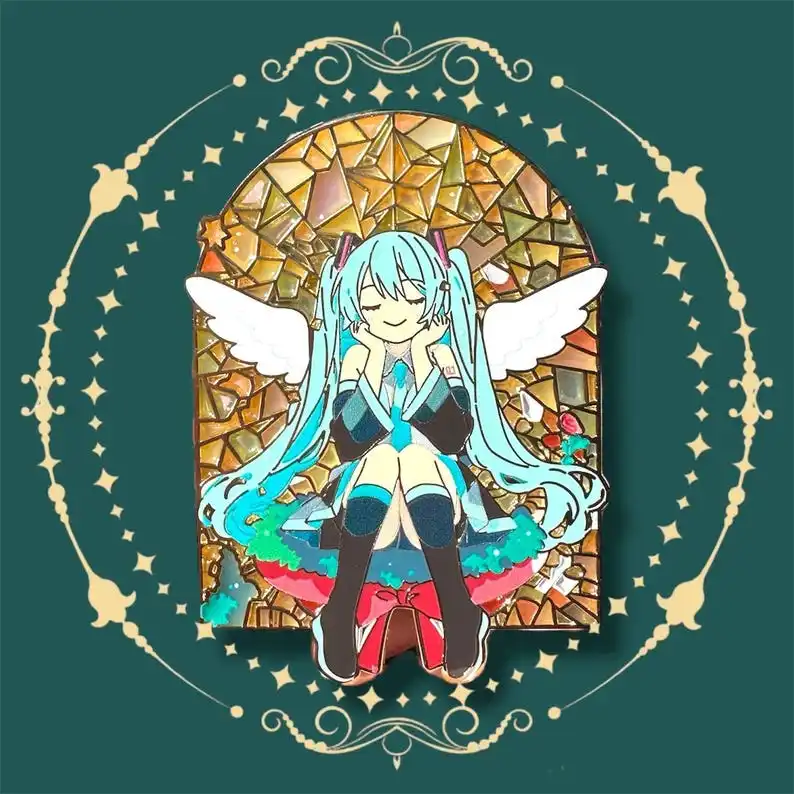 

Эмалированная булавка Angel Miku