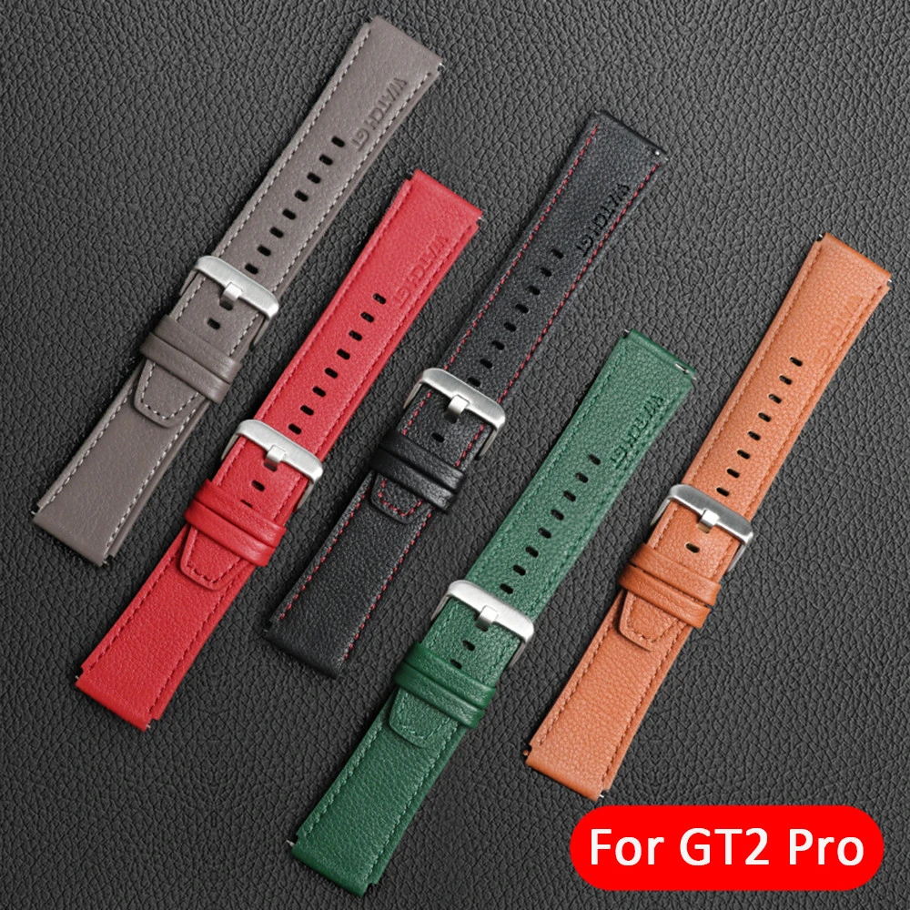 

New Accessories Universal Watch Band 22mm Strap Leather Replacement For HUAWEI Watch GT 2 Pro