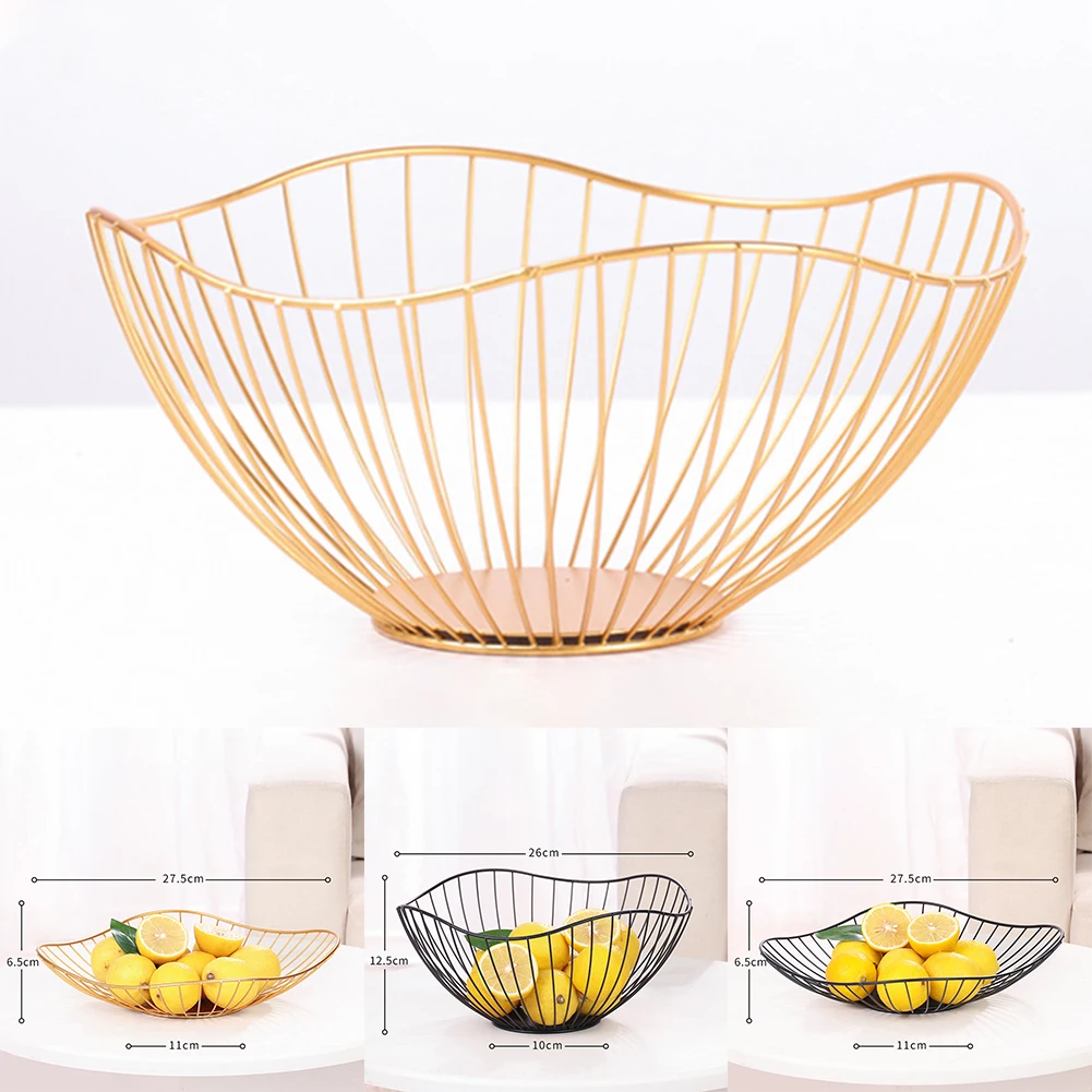 

Nordic Metal Fruit Storage Display Basket Fruit Tray Bowl Fruit Basket Snacks Bread Storage Drain Basket Table Display Basket