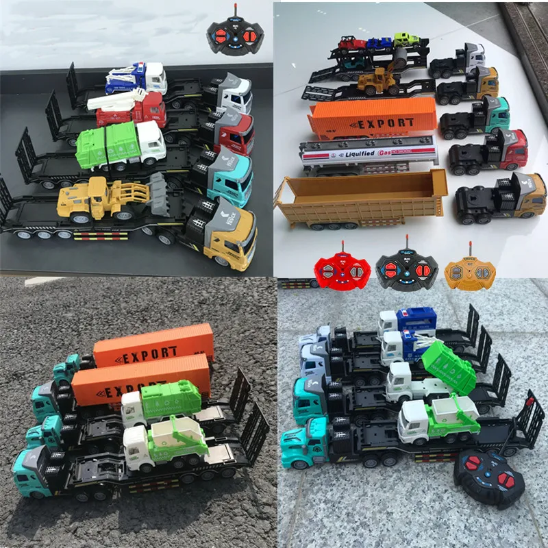 

Hot Sales RC Engineering Vehicle Semi Trailer Electric Heavy Duty Transport Truck Dump Truck Remote Control Car Children's Toys