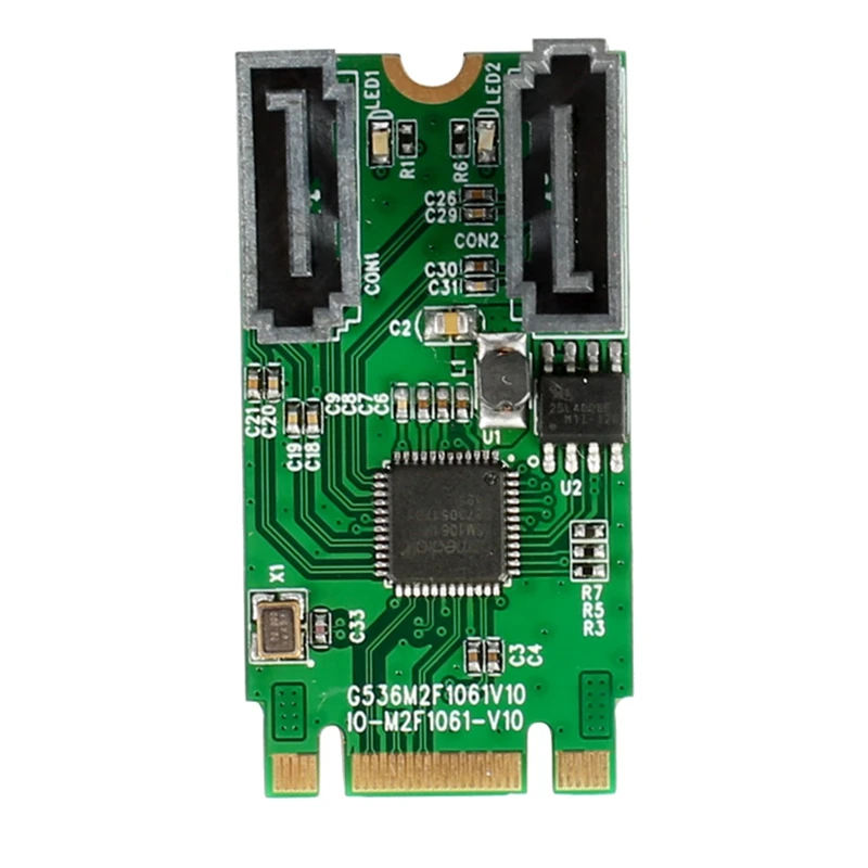 

PCIE M.2-SATA 2 порт 6G RAID адаптер внутренний M.2 SATA RAID контроллер карта Поддержка порта RAID 0/1