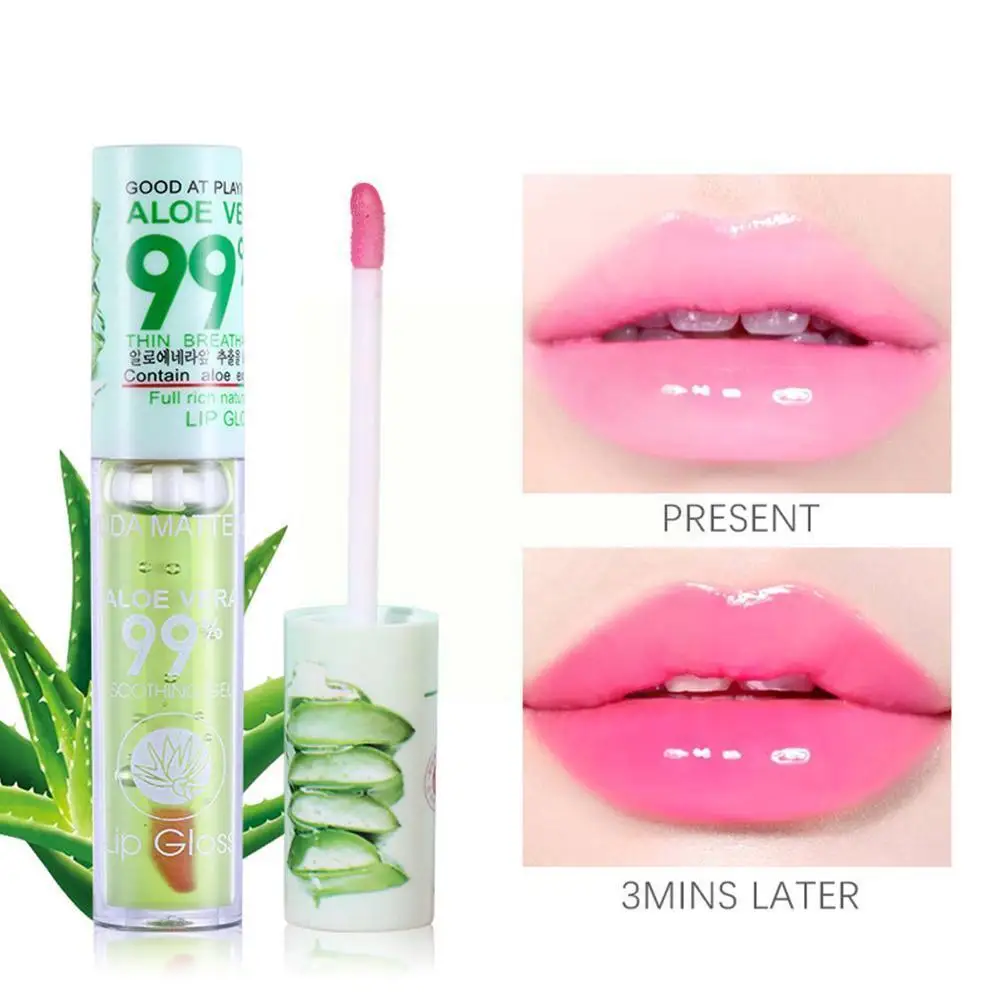 

Moisturizing Aloe Lip Gloss Moisturizing Warm Color Lipstick Long Care Changing Lasting Lip Lip Fruit Balm Waterproof G7o4