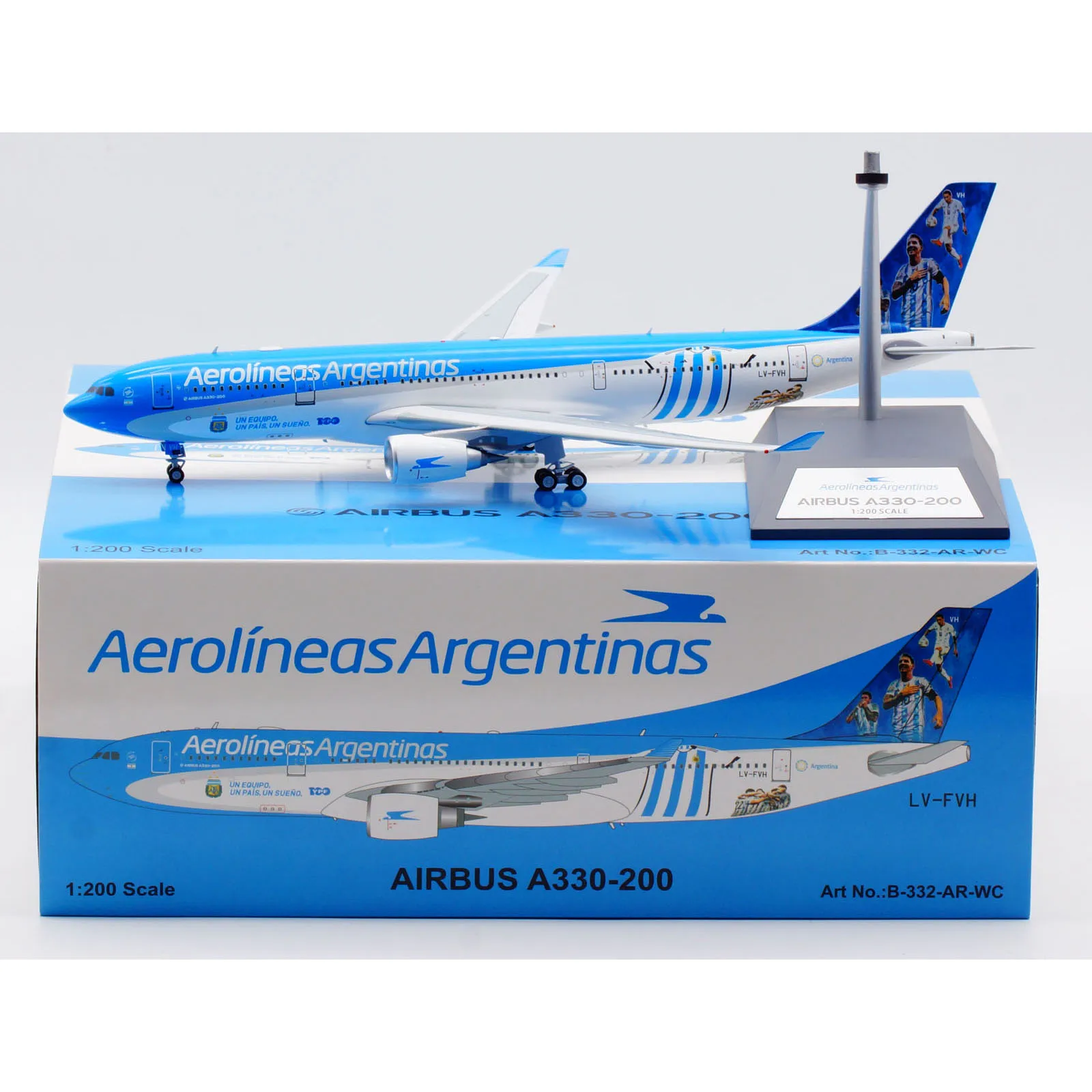 B-332-AR-WC Alloy Collectible Plane Gift B-Models 1:200 Aerolíneas Argentinas A330-200 Diecast Aircraft Jet Model LV-FVH