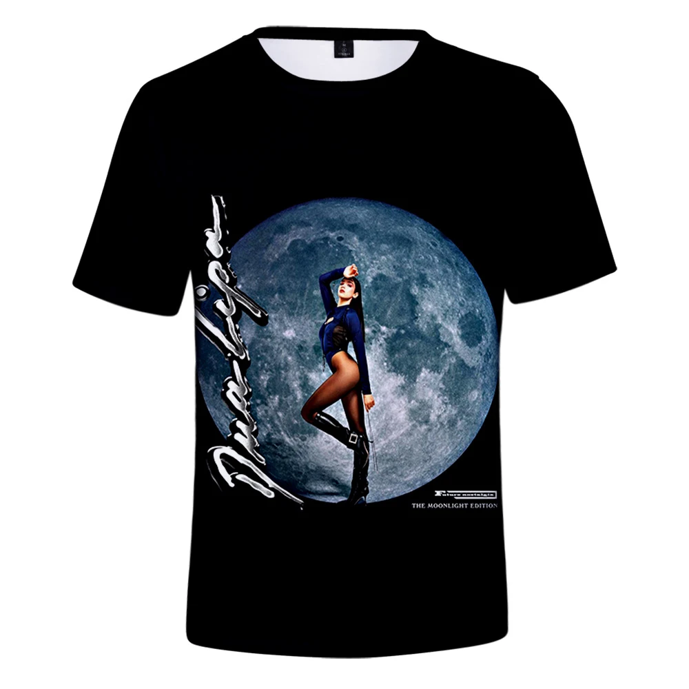 Футболка Dua Lipa с 3D принтом свободная повседневная универсальная футболка