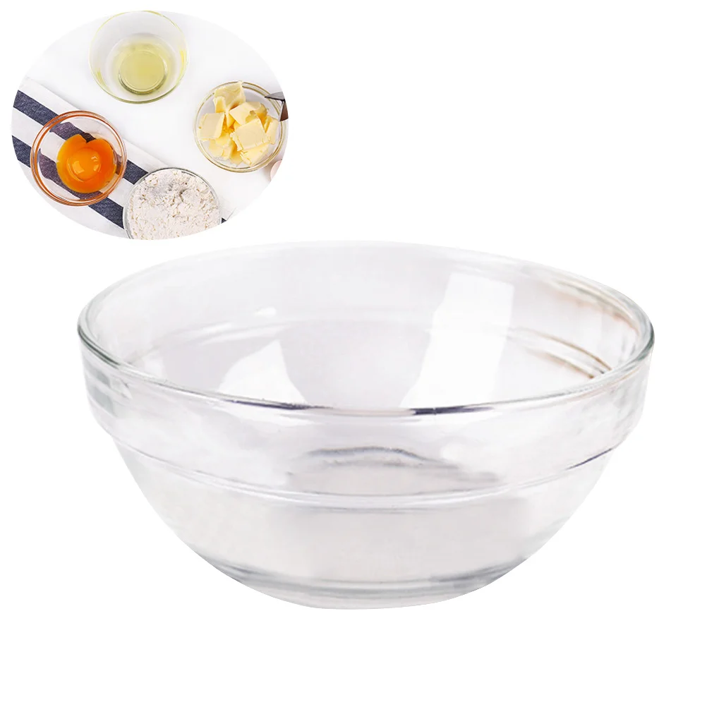 

Kitchen Glass Prep Bowls Mixing Serving Salad Bowl Baking Container 10cm