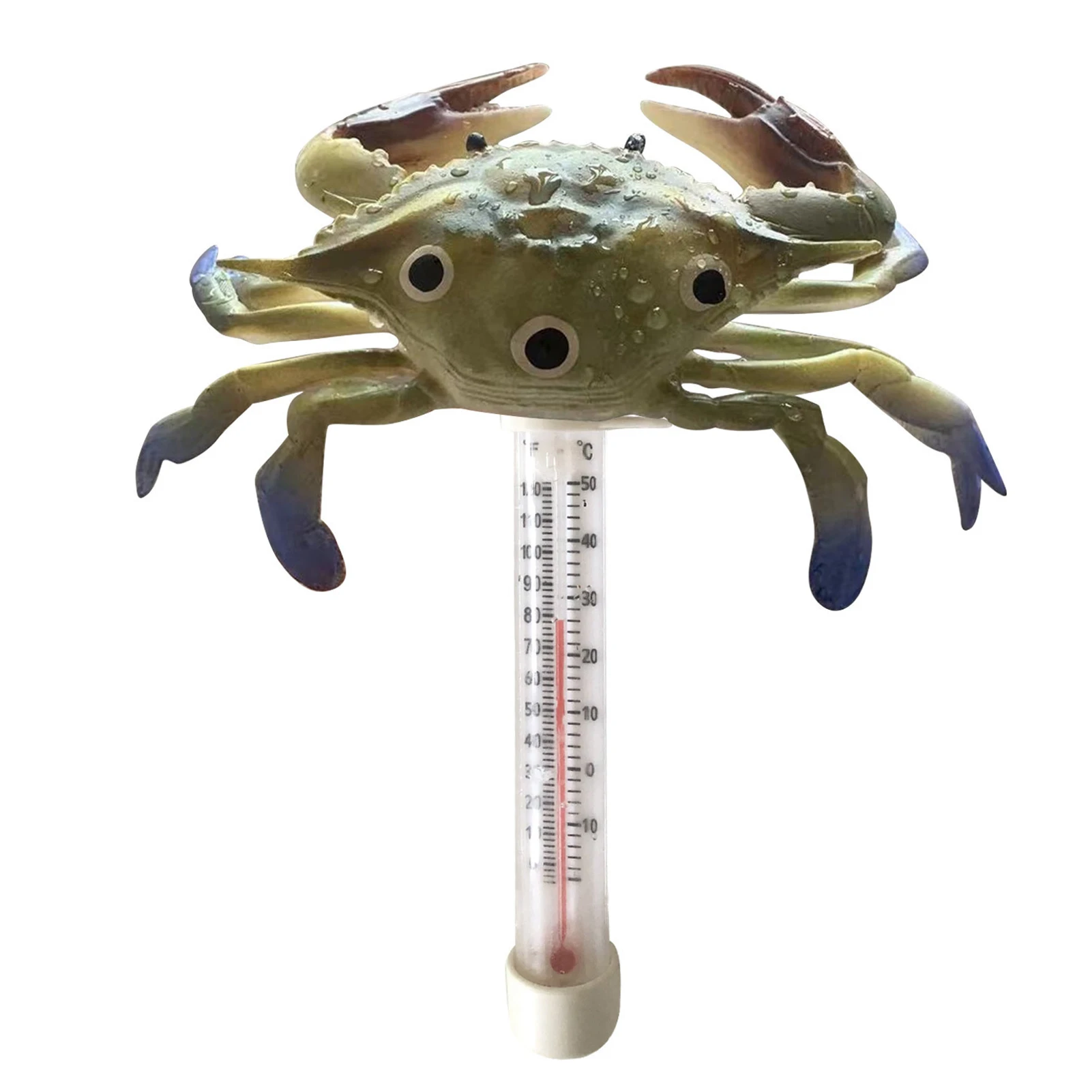 

Indoor Outdoor Party Spoof Prop Portable Hot Tub Aquariums Bath Water Summer Hand Crab Model Spa Floating Pool Thermometer