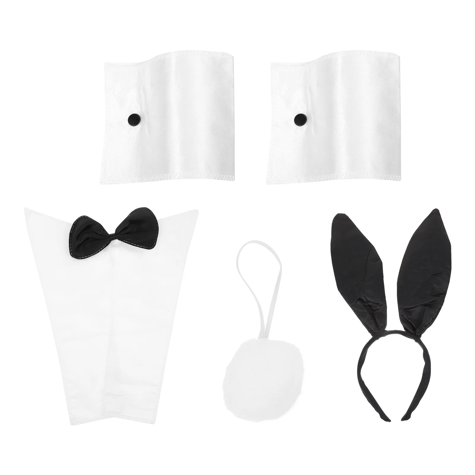 

Bunny Ears Headband Womencostume Playboycosplaytail Costumes Accessories Senpai Girl Black Set Rabbit Hair Lace Christmas