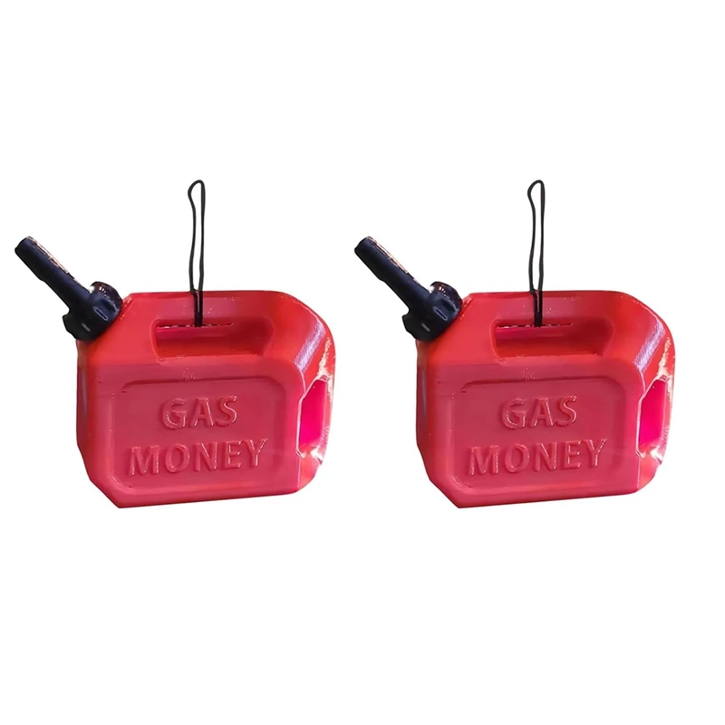 

2PCS Funny Gas Can Money Clip Ornament Red Resin Christmas Ornaments Hanging Decoration Gift Red&Black