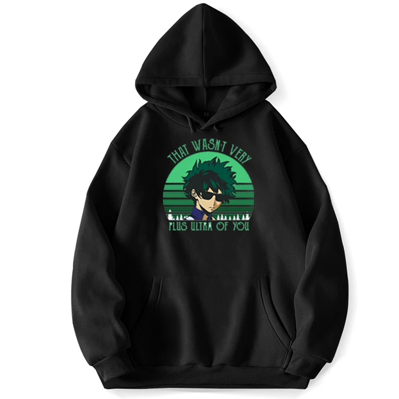 

My Hero Academia One For All Japanese Anime Harajuku Sweatshirts Men Hoodies Pullovers Jumper Hooded Pocket Autumn Sweatshirt